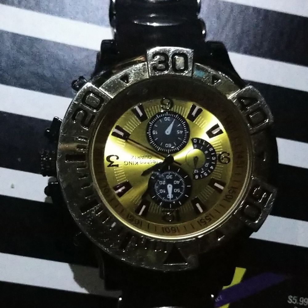 Techno king mens watch with 3dials